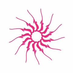 Abstract geometric floral pattern mandala background wallpaper