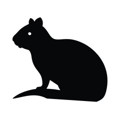 Rock Hyrax Ledge Vector Silhouette