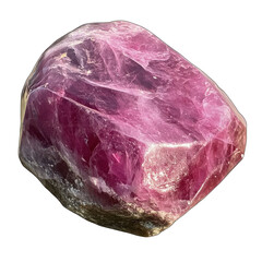 Fototapeta premium Pink stone on transparent background showcasing natural beauty and unique color, Pink color stone on a transparent background Stone