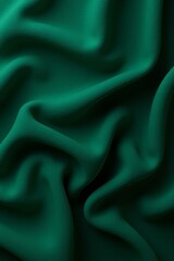 Abstract Background With Luxurious Velvet Folds And Deep Emerald Color Flow