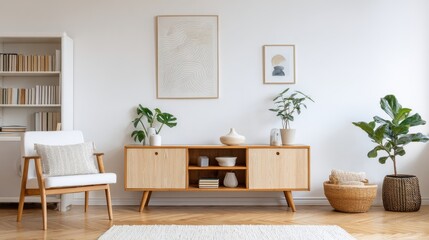 Stylish Minimalist Home Office Virtual Background For Zoom Meetings