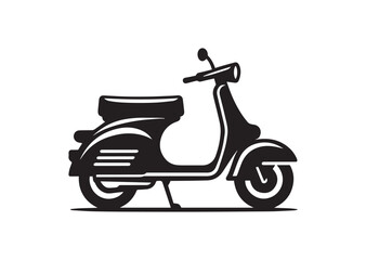 Fototapeta premium Scooter Icon, Scooter Bike Silhouette Vector