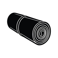 Rolled Yoga Mat Vector Illustration
