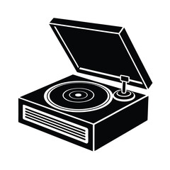 Fototapeta premium Retro Vinyl Player Vector Illustration