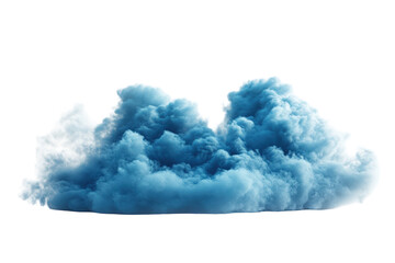 Fluffy blue cloud isolated on a transparent background