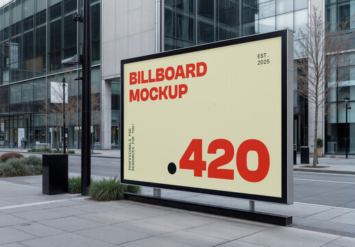 City Billboard PSD Mockup
