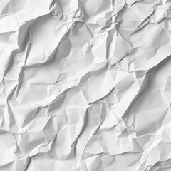 Fototapeta premium Pure White Crumpled Paper Texture, High Detail Minimalist Background in Square Format