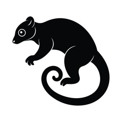 Cuscus Climbing Tail Vector Silhouette