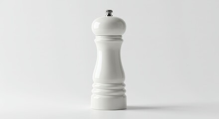 Elegant White Pepper Mill: Kitchen Essential