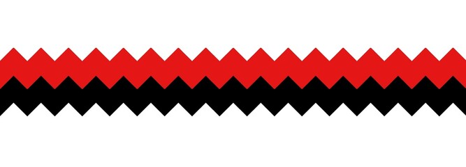 Red and Black Zigzag Pattern with Bold Geometric Design