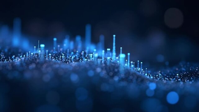 Futuristic Data Stream Animation with Technology Theme