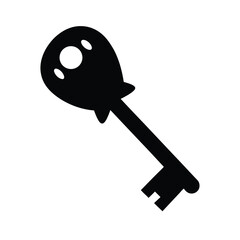 Minimalist Key Teeth Vector Art