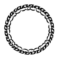 Black fire circle border