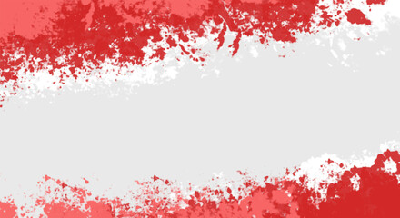White and red abstract grunge brush background