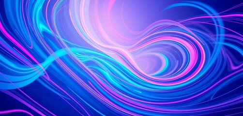 Fototapeta premium Abstract swirling blue and pink lines, dynamic energy flow , digital, whirlpool