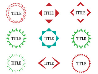 タイトル用のフレームアイコンセット
