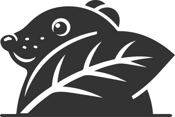 Small rodent animal mole vector silhouette