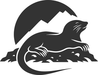 Small rodent animal mole vector silhouette