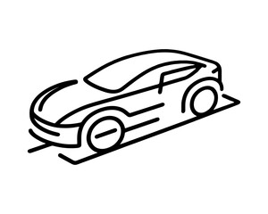 Fototapeta premium Flat minimal car icon for logo design
