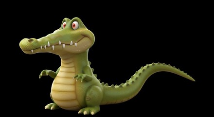 Fototapeta premium Cartoon crocodile illustration