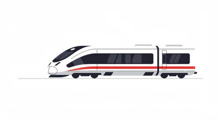 High-Speed Train Illustration: Modern Transportation
