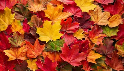 colorful autumn leaves fall background ai generated