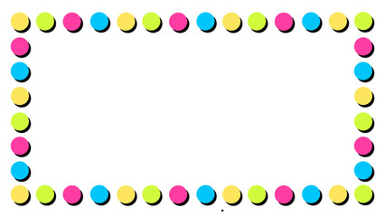 frame with colorful circles