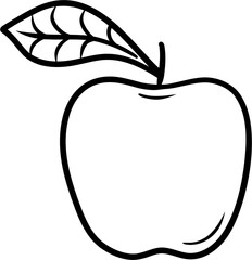 Apple Illustration Line Art