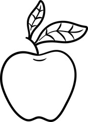 Apple Illustration Line Art