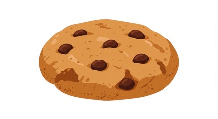 Chocolate Chip Cookie Illustration
