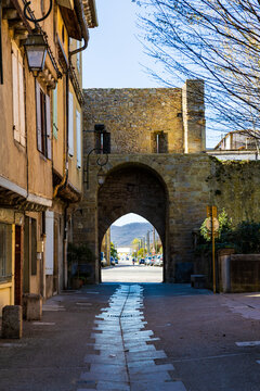 Gate of Avail from Rue Monseigneur de Cambon providing access to the old bastide of Mirepoix