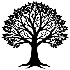 Obraz premium vector black tree of live icon on white background