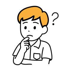 student boy Avatar people human school cartoon doubt