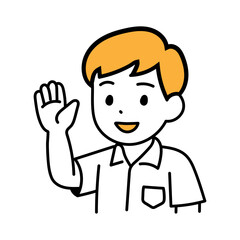 student boy Avatar people human school cartoon hello