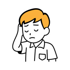 student boy Avatar people human school cartoon boring