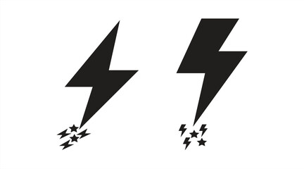 Fototapeta premium lightning icon, line and stroke style for apps and websites, isolated on white background, vector illustration.