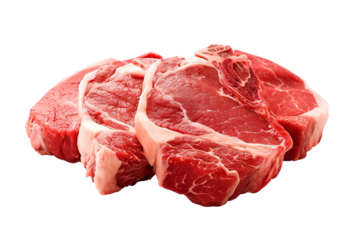 raw meat isolated on white