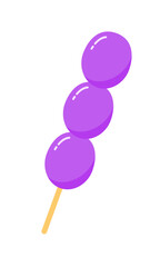 ぶどう飴 夏祭りの屋台 食べ物イラスト アイコン