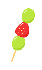 フルーツ飴 夏祭りの屋台 食べ物イラスト アイコン