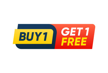 Buy One Get One Free Banner Sign Vector Design