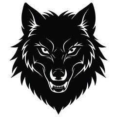 Alpha Wolf Fierce Front View Illustration