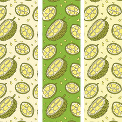 Durian with yellow background, wallpaper durian concept