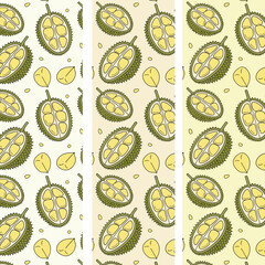 Durian with yellow background, wallpaper durian concept