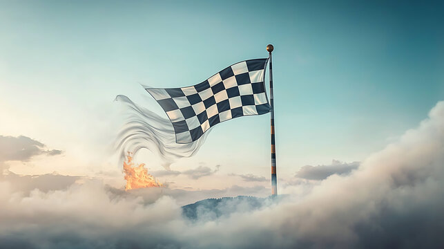 Checkered Flag Victory with Cloudscape.