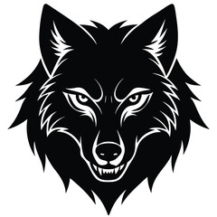 Strong Wolf Front Facing Transparent Art