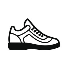 sport shoesline art vector illustration