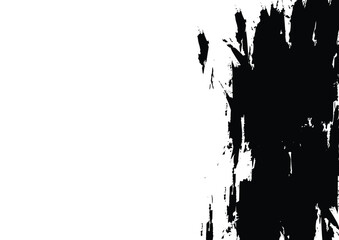 Abstract Vector Black and White Grunge Brush Stroke Texture Background. illustration vector design.