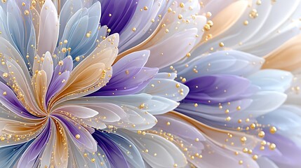 Fototapeta premium Amethyst and Lilac Flower Lantern Shaped Design with Jelly-like Hues and Textures