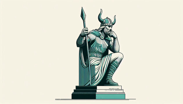 stone statue of a great warrior
