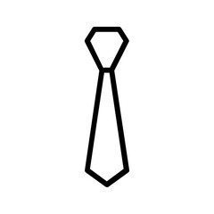 Vector icon of a tie, ideal for business and formal fashion designs.
